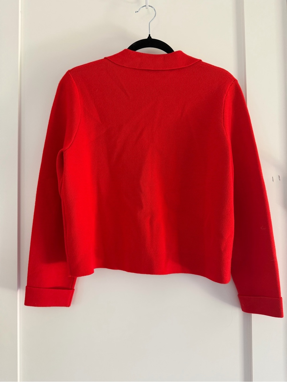 NWT / Sezane Betty Cardigan in Coral Red - Picture 3 of 5